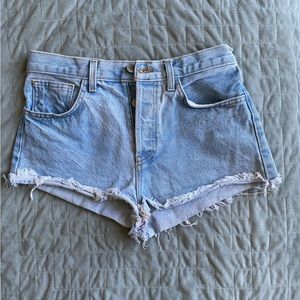 Blue denim jean shorts